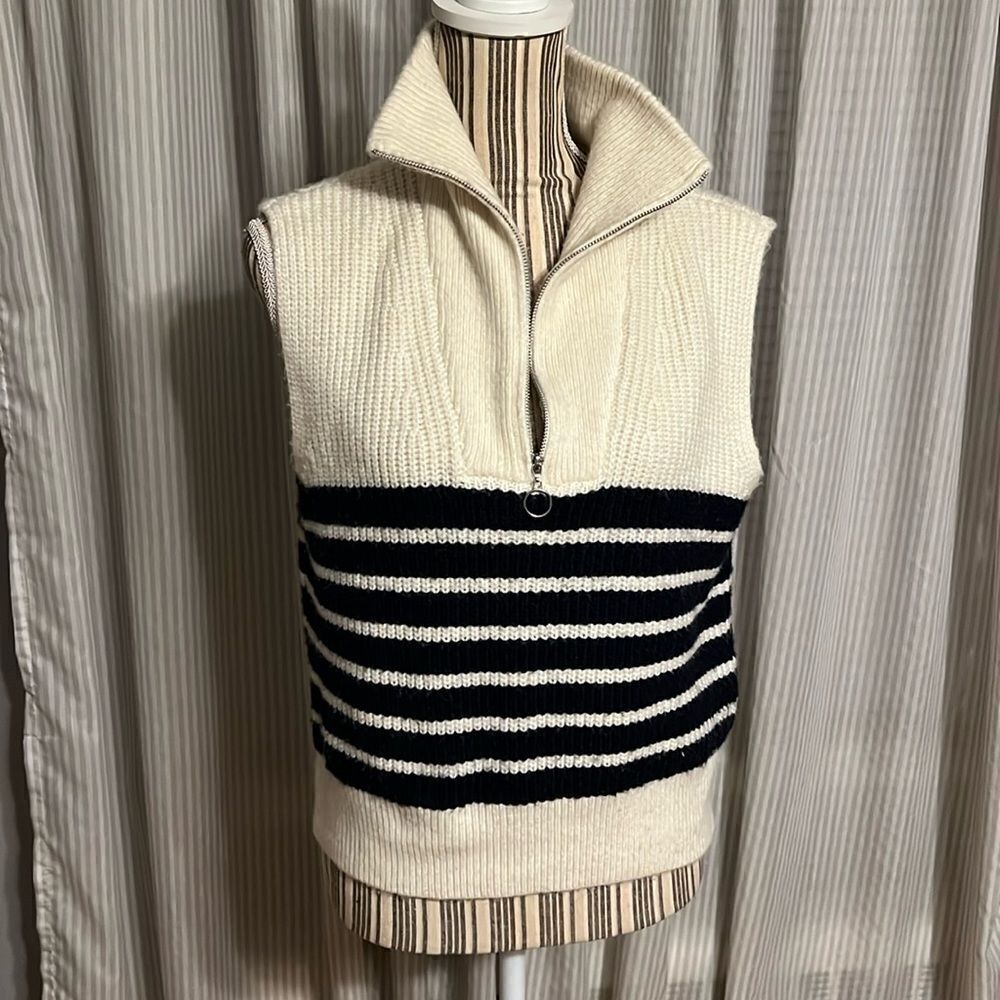 Sincerely Jules Sleeveless 3/4 Zip Sweater